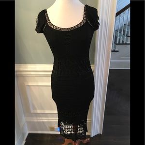 Basic II Black Crochet Dress M. Beautiful On!!